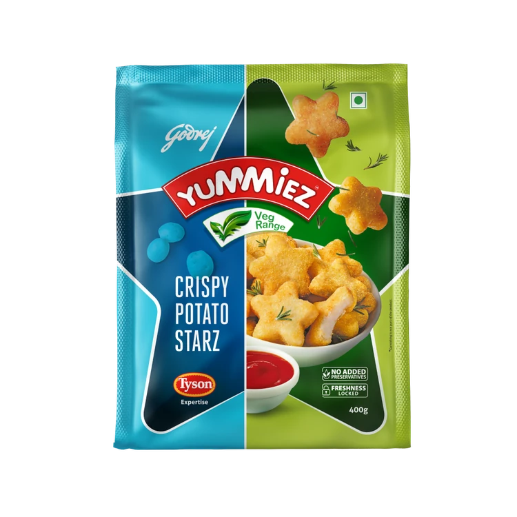 Godrej Yummiez Crispy Starz Potato Bites (Frozen)
