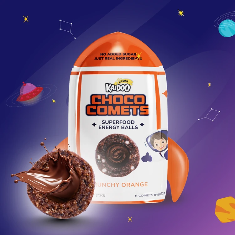 Kids Superfood Energy Balls - Orange Choco Comets by Kaidoo