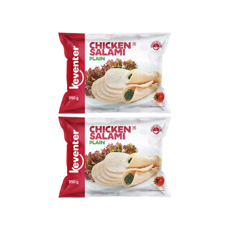 Keventer Plain Chicken Salami (Frozen) - Pack of 2