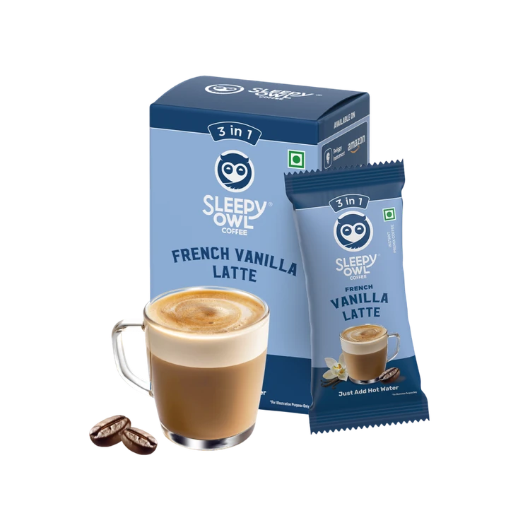 Sleepy Owl French Vanilla Latte Instant Coffee Premix (3 in 1)