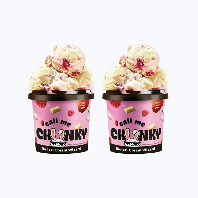 Call Me Chunky Raspy Choco White Ice Cream Cup - Pack of 2