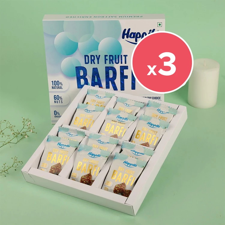 Happilo Dry Fruit Barfi Gift Box - Pack of 3