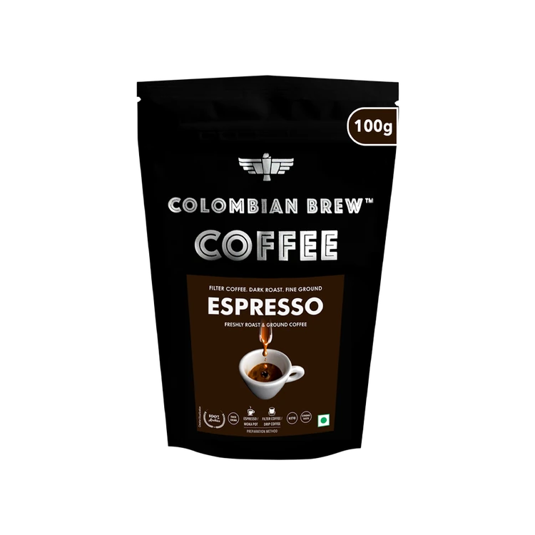 Colombian Brew Coffee Espresso Filter Roasted Ground Coffee