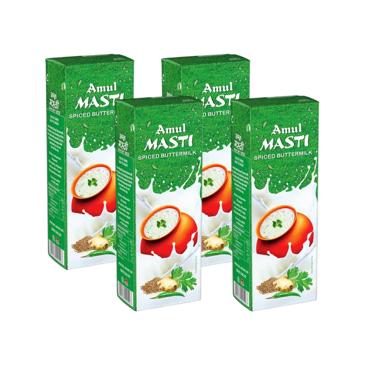Amul Masti Spiced Salted Buttermilk - Pack of 4