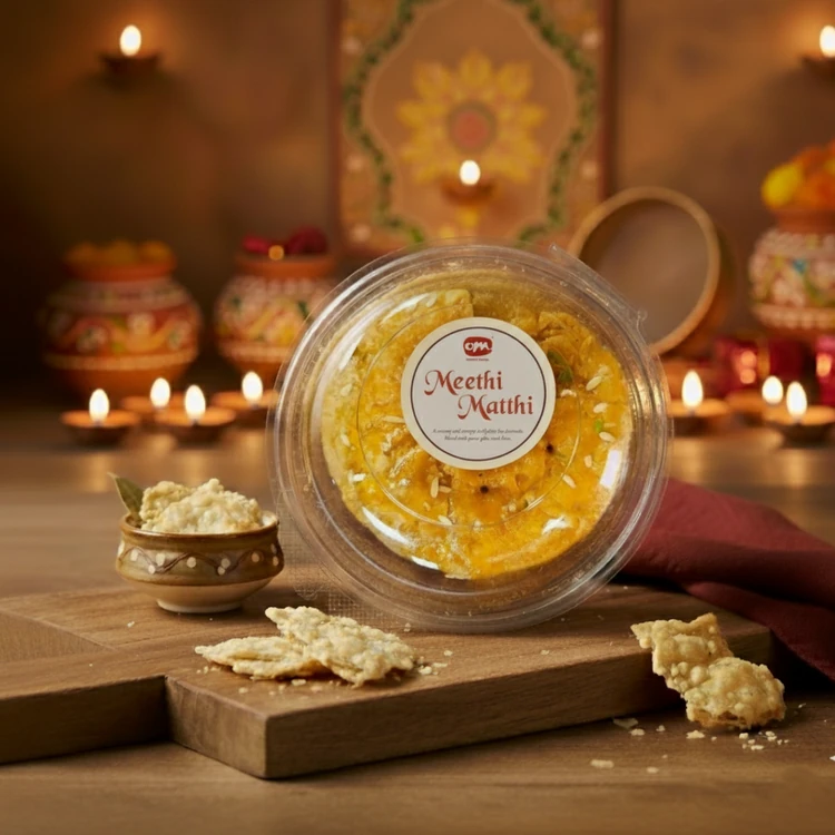 Om Sweets Meethi Mathri/Matthi, (4 Pieces)