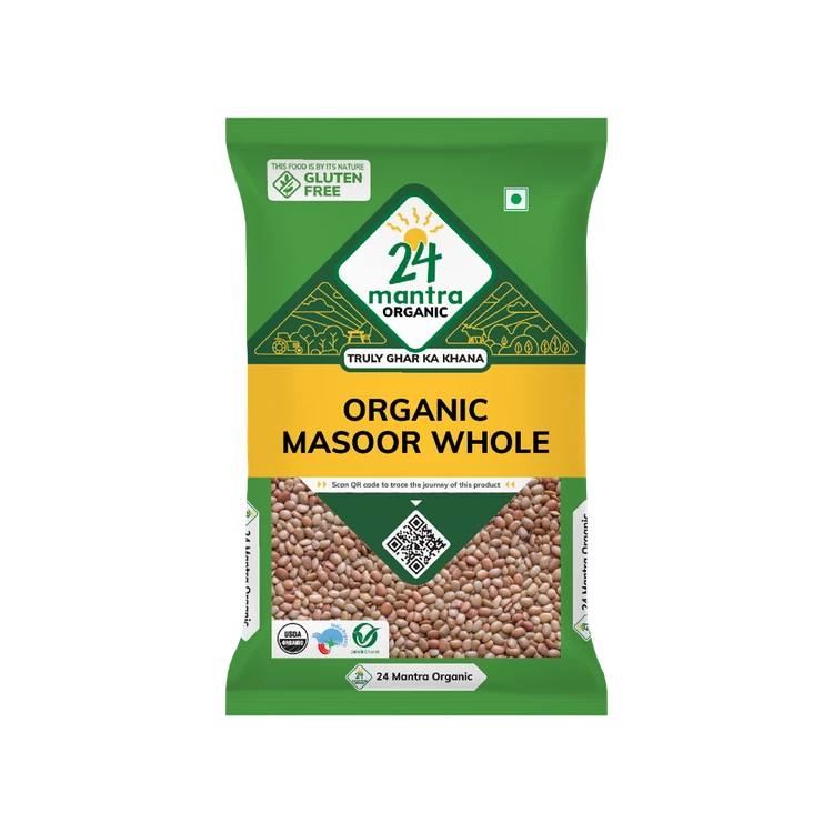 24 Mantra Organic Masoor Sabut