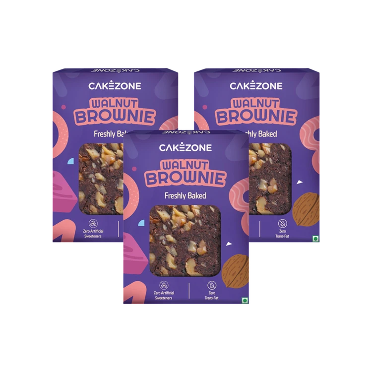 CakeZone Walnut Brownie - Pack of 3