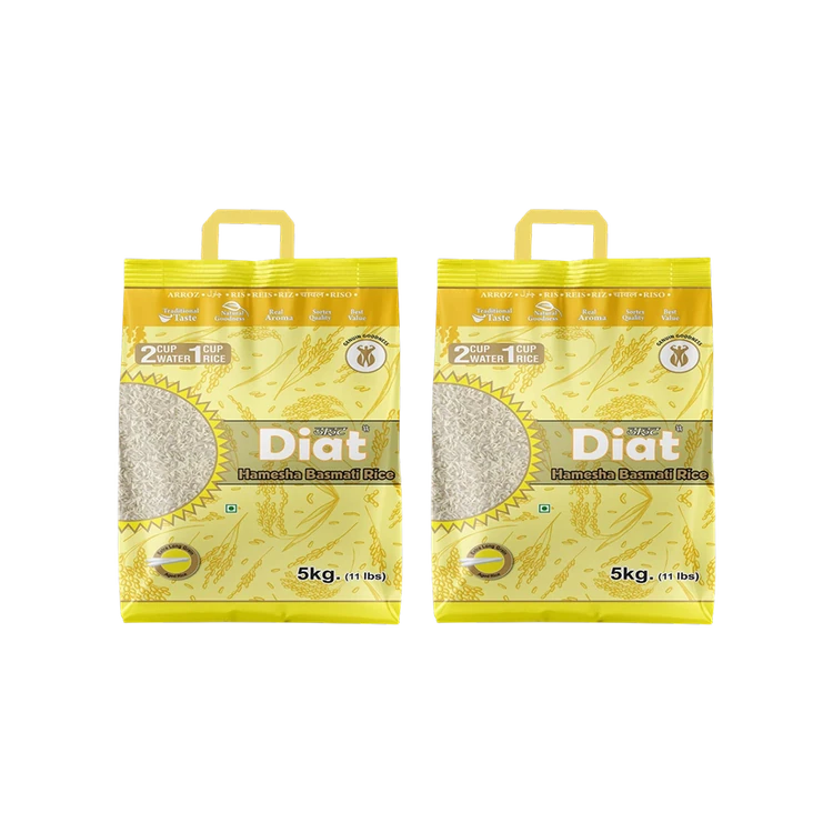 Diat Hamesha Basmati Rice (Extra Long Grain) - Pack of 2 (Basmati Akki)