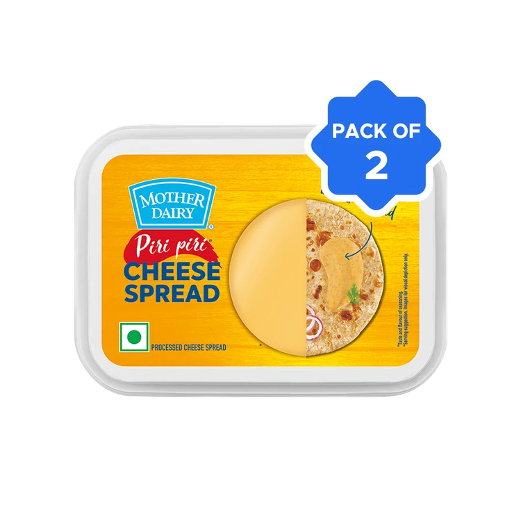 Mother Dairy Piri-Piri Cheese Spread - Pack of 2