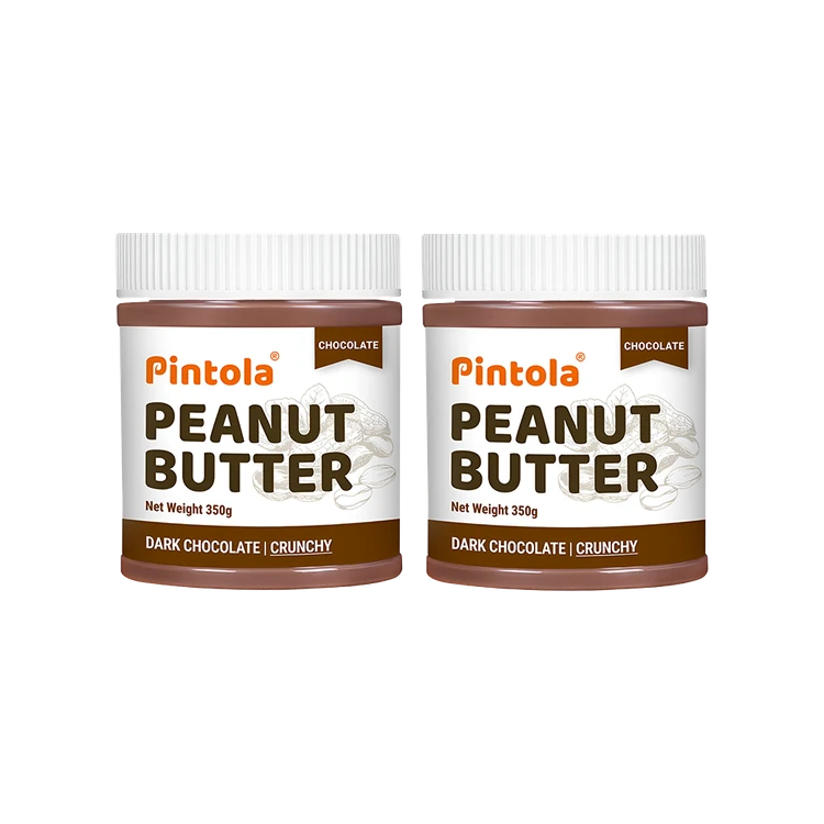 Pintola Dark Chocolate Crunchy Peanut Butter - Pack of 2
