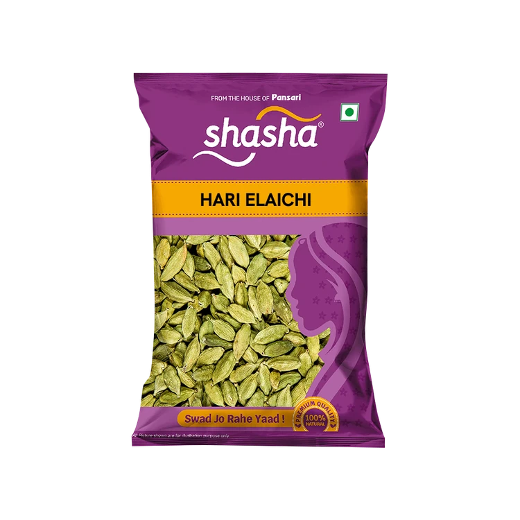 Shasha Small Green Cardamom Whole (From the House of Pansari) (Hasiru Yelakki)