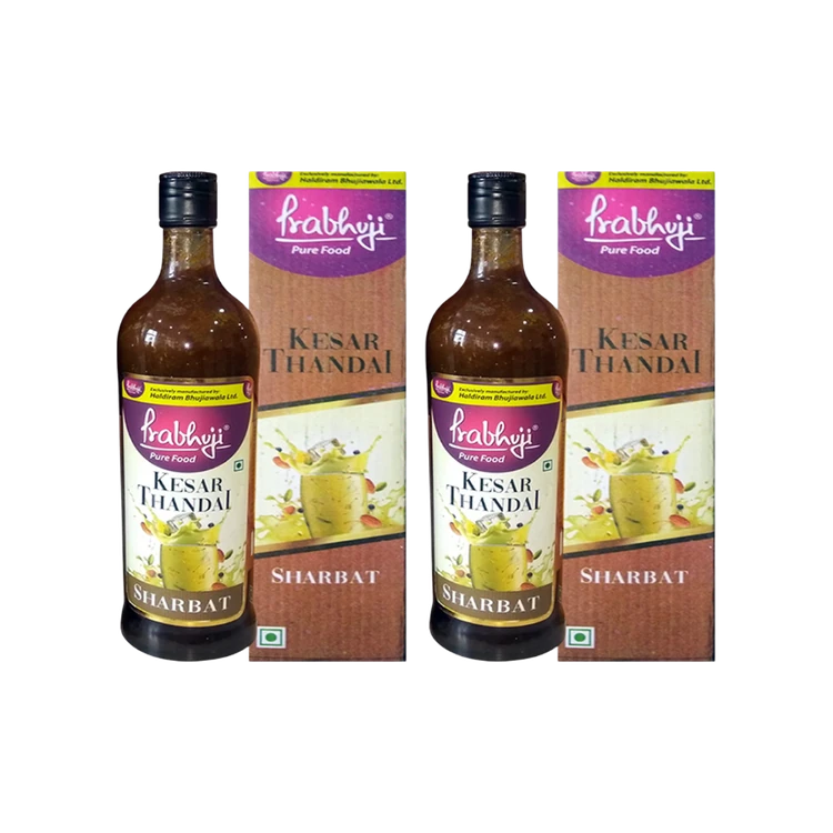 Haldiram's Prabhuji Kesar Thandai Syrup - Pack of 2
