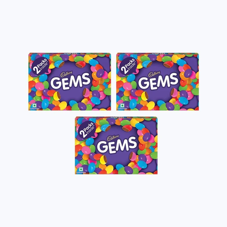 Cadbury Gems Duo Shaped Chocolates Pack - Pack of 3