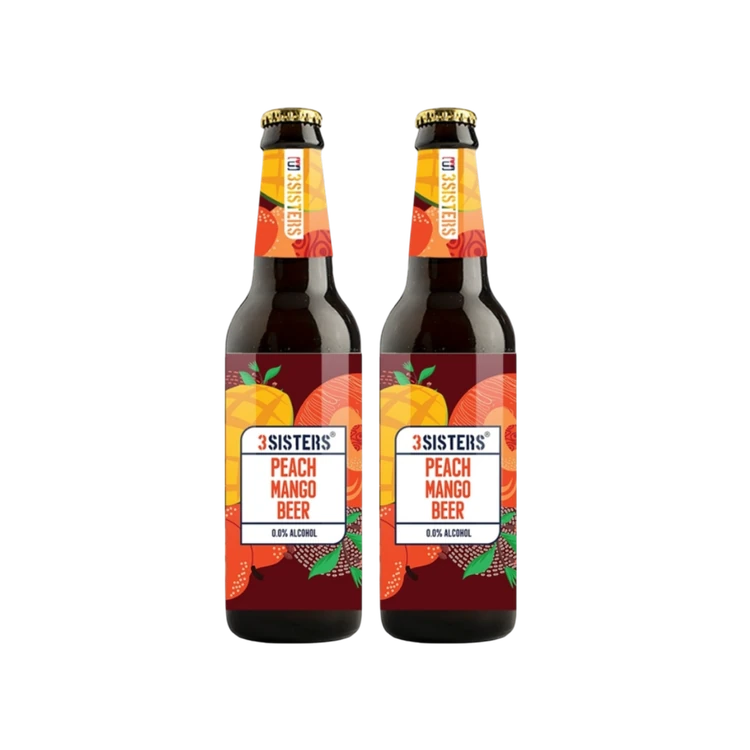 3 Sisters Non-Alcoholic Beer - Peach Mango Flavor