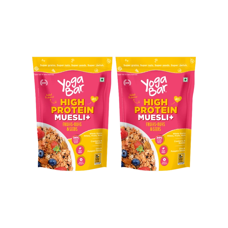 Yoga Bar Protein Muesli Fruits-Nuts & Seeds - Pack of 2