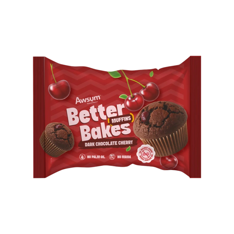 Awsum Better Bakes Chocolate Cherry Muffin