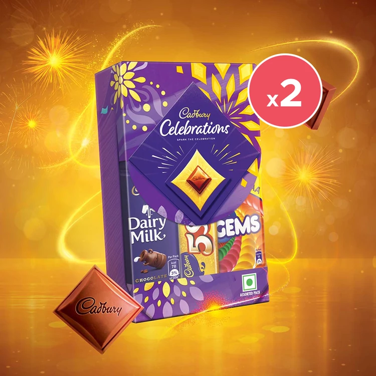 Cadbury Celebrations Assorted Diwali Chocolate Gift Pack - Pack of 2