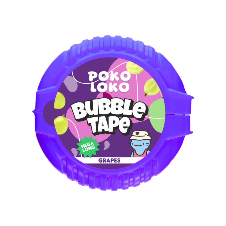 Poko Loko Grape Tape Bubble Gum