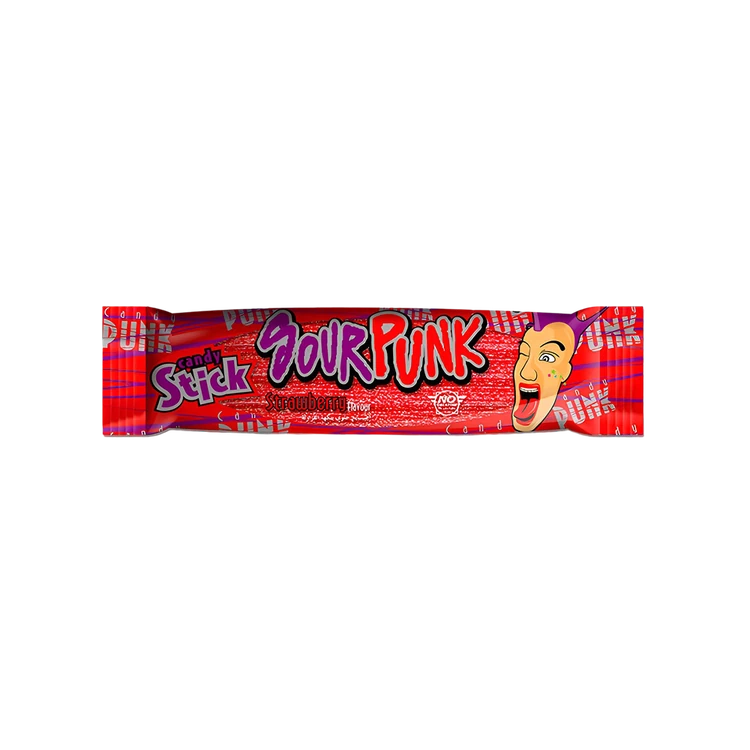 Sour Punk Strawberry Flavour Stick Candy