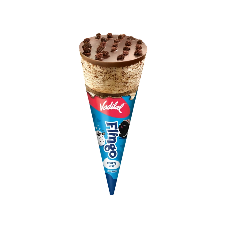 Vadilal Flingo Cookie Disc Ice Cream Cone