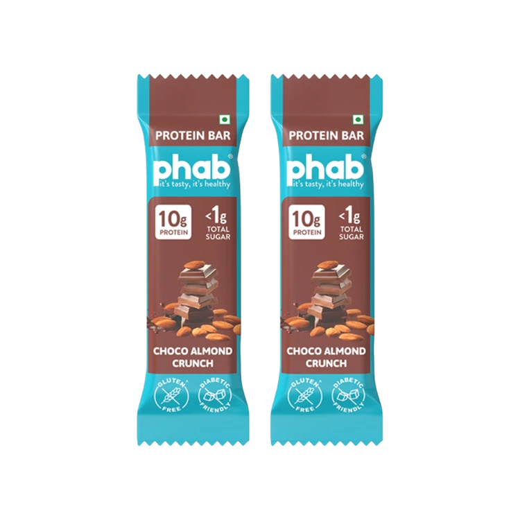 Phab 10g Protein Choco Almond Crunch Protein Bar - Pack of 2