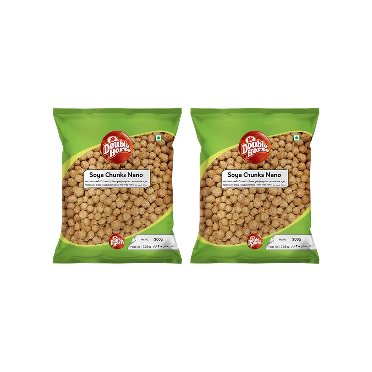 Double Horse Nano Soya Chunks - Pack of 2