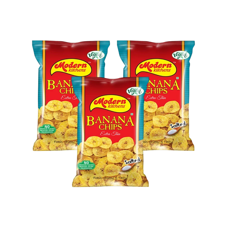 Modern Kitchens Salted Banana Chips - Pack of 3