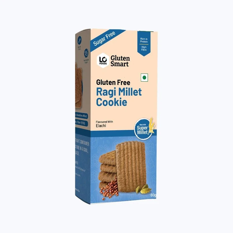 Lo! Foods Gluten Free Ragi Cookies (Sugar Free)
