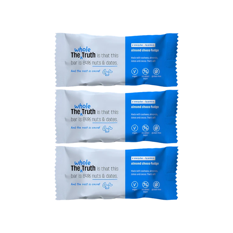 The Whole Truth Almond Choco Fudge Energy Bar - Pack of 3
