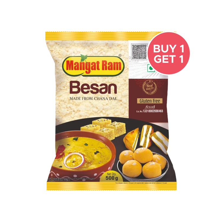 Mangat Ram Gluten Free Besan - Buy 1 Get 1 Free (Kadale Hittu)