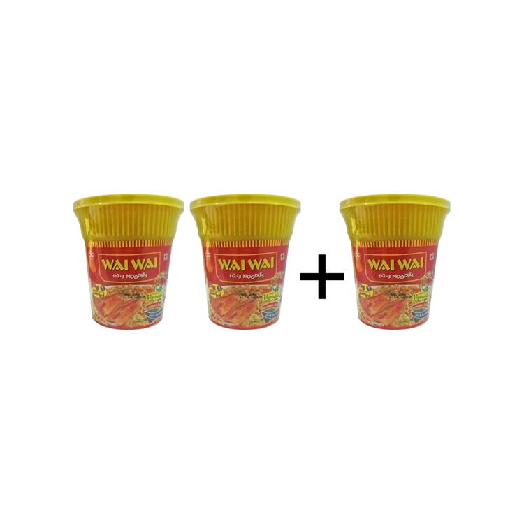 Wai Wai Ready To Eat Chicken Cup Noodles - Buy 2 Get 1 Free