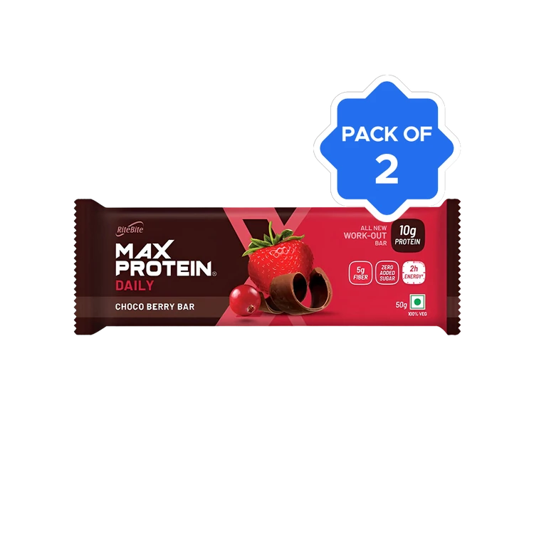 RiteBite Max Protein Daily Choco Berry 10 g Protein Bar - Pack of 2