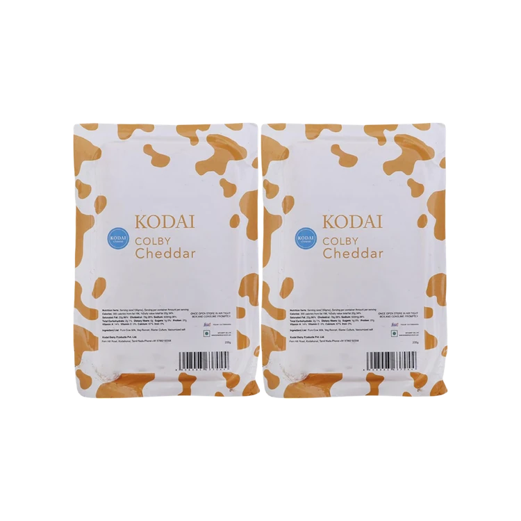 Kodai Colby Cheddar Cheese Block - Pack of 2