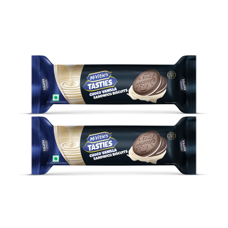 McVitie's Tasties Choco Vanilla Sandwich Biscuit - Pack of 2
