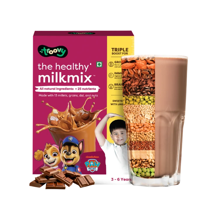 Troovy Protein Millet Drink Mix (Yummy Choco, 3-6 yrs)