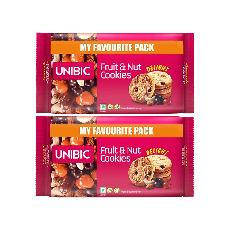 Unibic Delight Fruit & Nut Cookies - Pack of 2