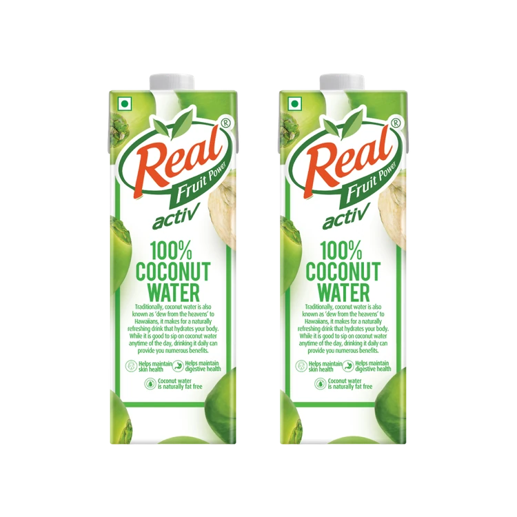Real Activ Concentrate Coconut Water - 100% No Added Sugars - Pack of 2