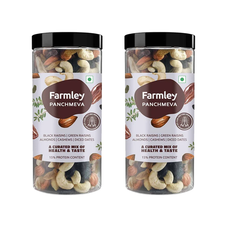 Farmley Panchmeva Mix Dry Fruit - Pack of 2 (Dry Fruit Mishrana)