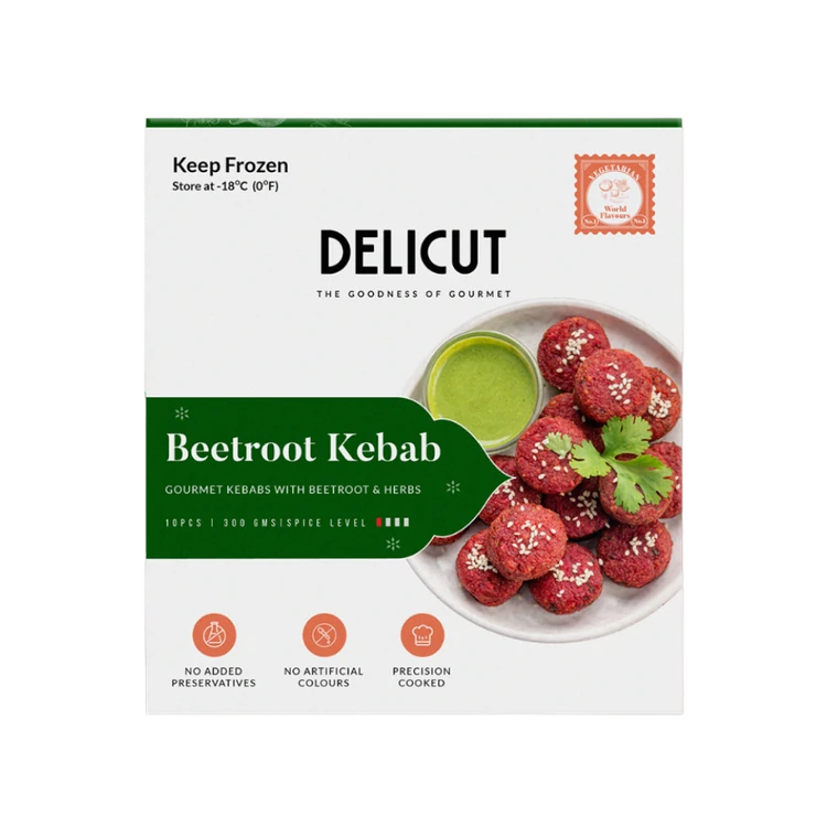 Delicut Beetroot Veg Kebab