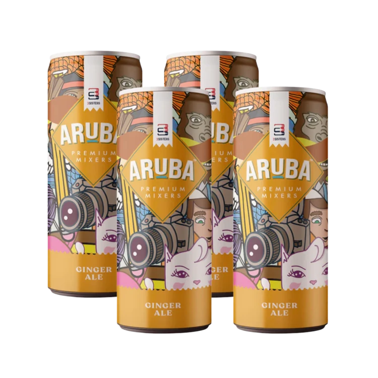 Aruba Mixers - Ginger Ale (Pack of 4 Cans)