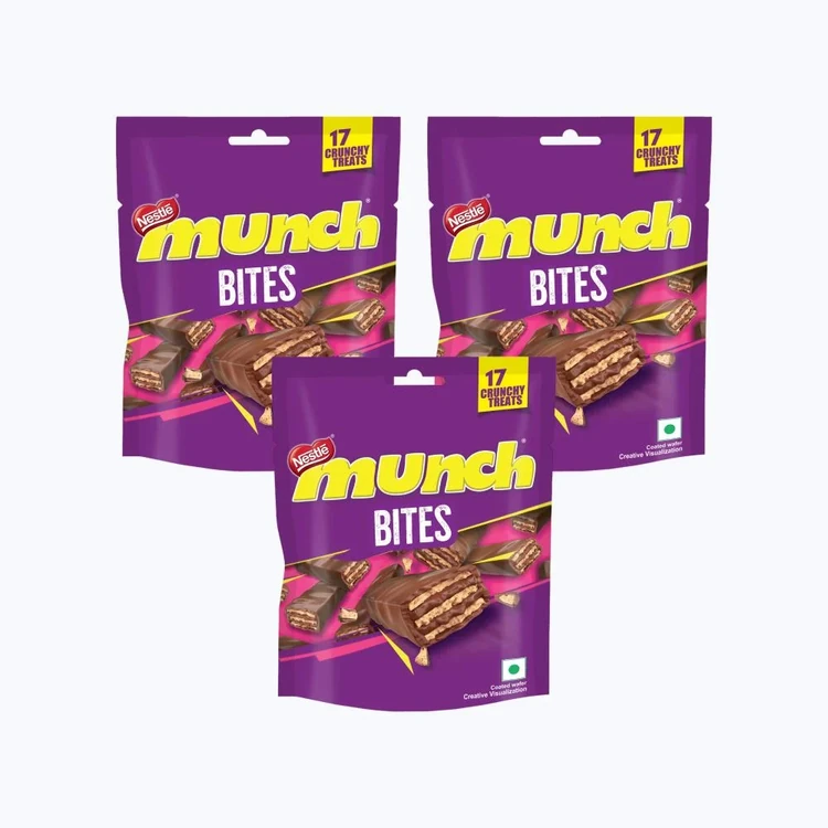 Nestle Munch Bites Coated Crunchy Wafer Bars - Pack of 3