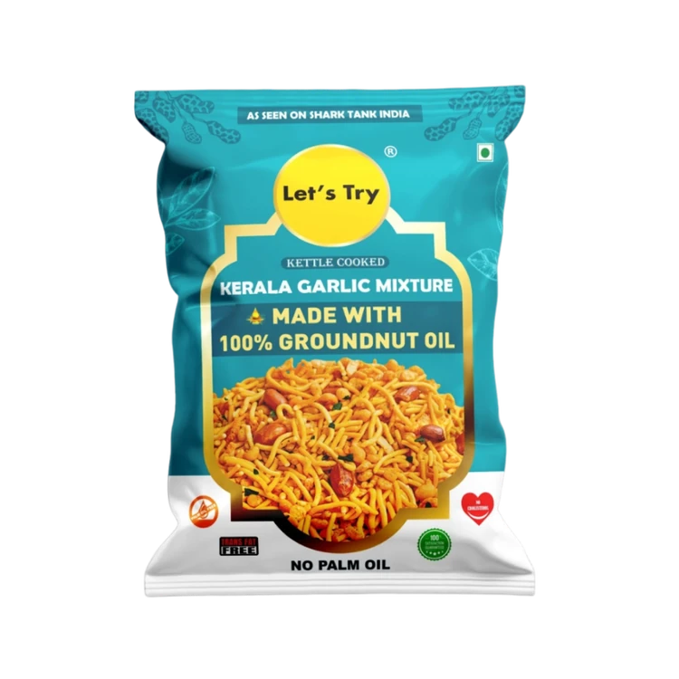 Let's Try Kerala Garlic Mixture Namkeen