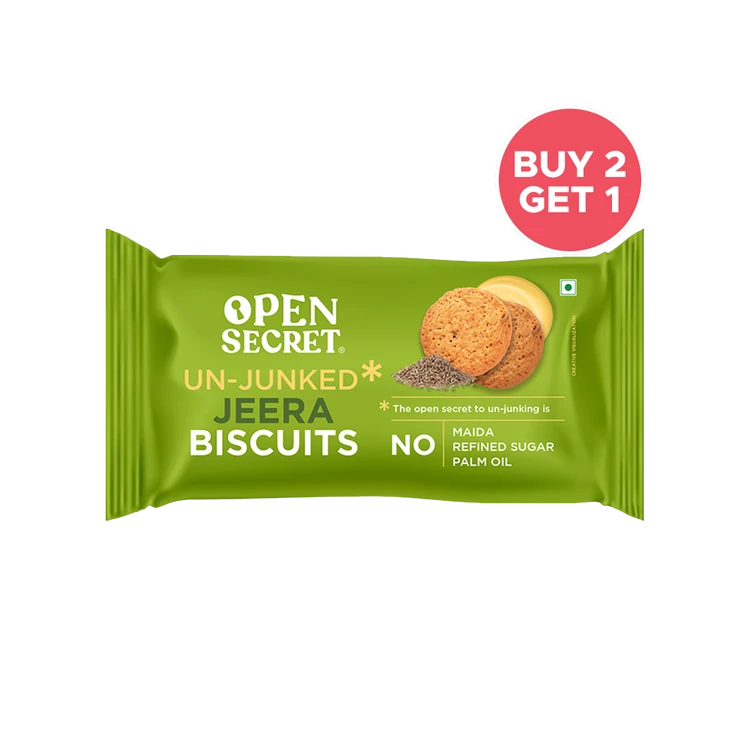 Open Secret Zero Maida Healthy Millet Biscuit - Jeera - Buy 2 Get 1 Free