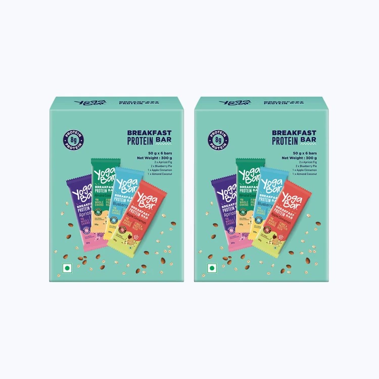 Yoga Bar Assorted Breakfast Protein Bar - Pack of 6 - Pack of 2