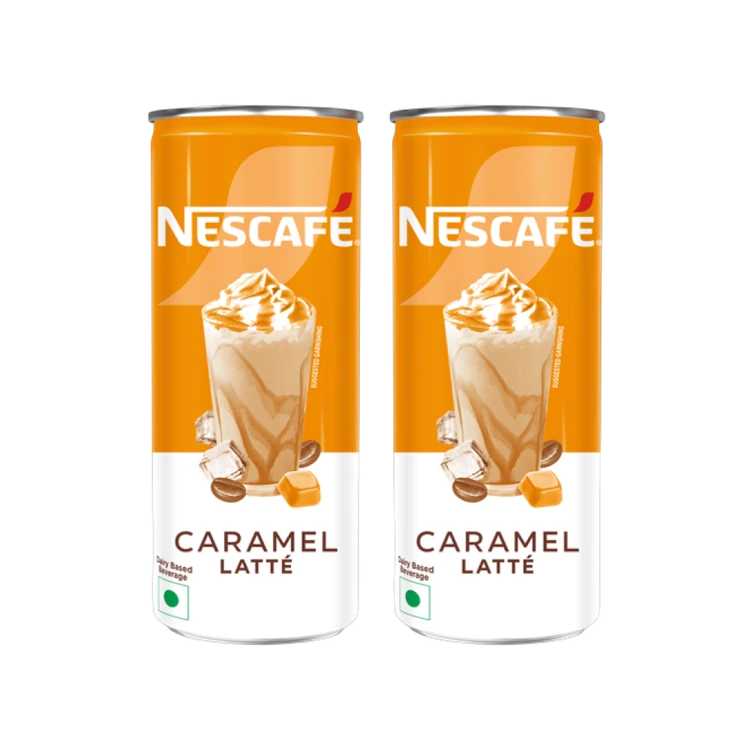 Nescafe Cafe Style Cold Coffee, Caramel-Latte - Pack of 2