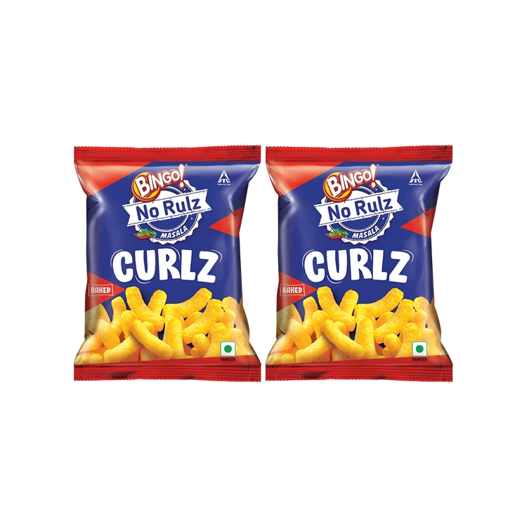 Bingo Baked No Rulz Masala Curlz Puffs - Pack of 2