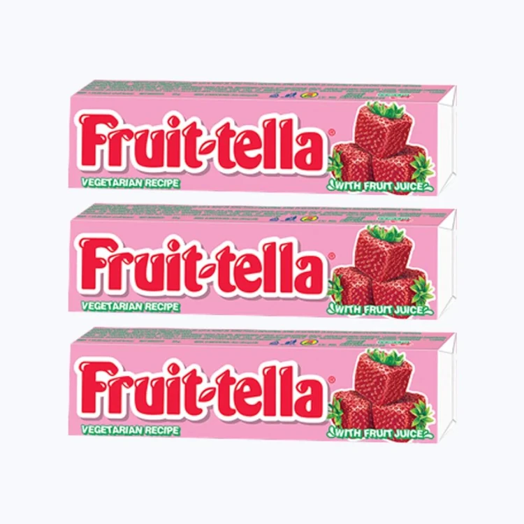 Fruittella Strawberry Flavour Chewy Toffee - Pack of 3