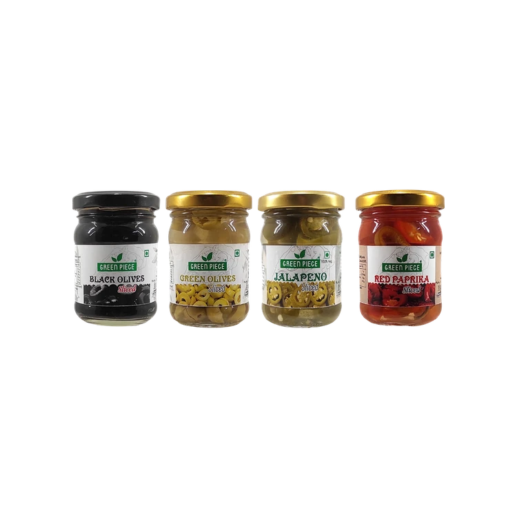 GREEN PIECE Olive, Jalapeno, Peprika Topping Combo