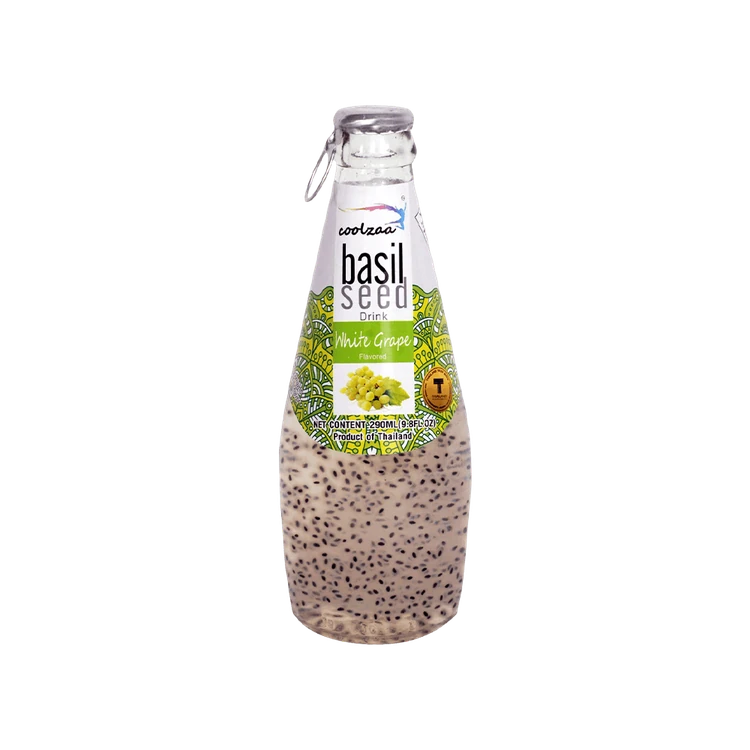 Coolzaa White Grape Basil Seed Juice