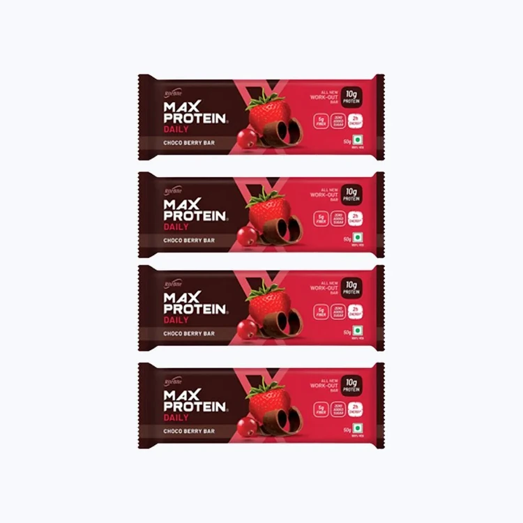 RiteBite Max Protein Daily Choco Berry 10 g Protein Bar - Pack of 4